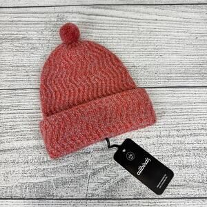 Allbirds Smallbirds Toddler Coral & Purple 100% Merino Wool Pom Beanie Size S/M